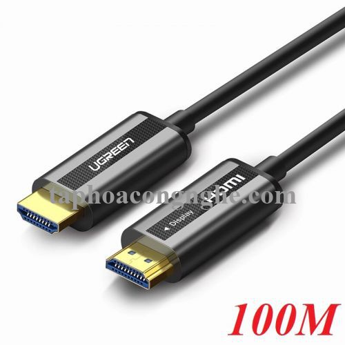 Ugreen 50222 100M màu Đen Cáp tín hiệu HDMI chuẩn 2.0 sợi quang cao cấp HD132 30050222